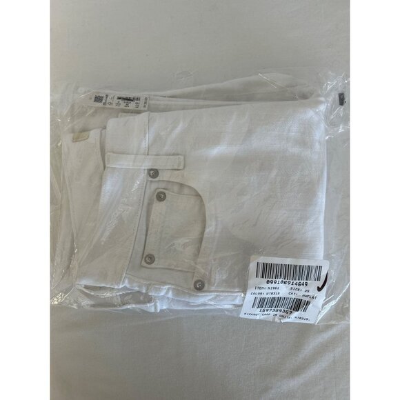 Madewell Mid Rise Kick Out Crop Jeans Pure White NI961, Size 25 - Picture 7 of 7